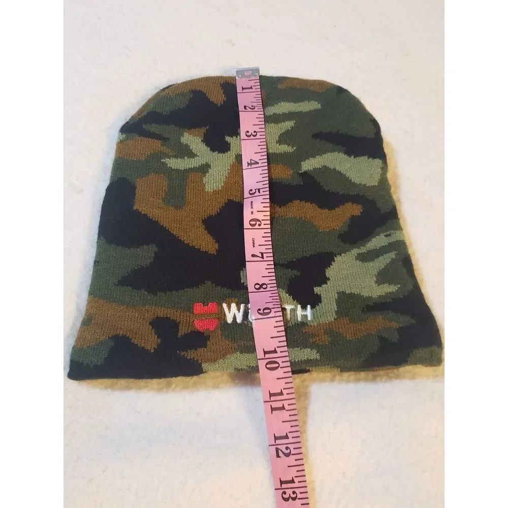 Wurth Mens Acrylic Beanie Cap Hat Tight Knit Camouflage One‎ Size Stretch